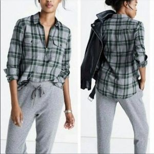 Madewell plaid popover flannel long sleeve